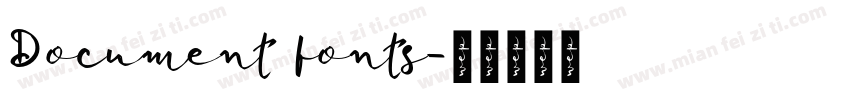 Document fonts字体转换
